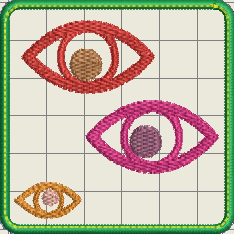 Simulation après corrections (coin gauche du petit oeil en bas à gauche)