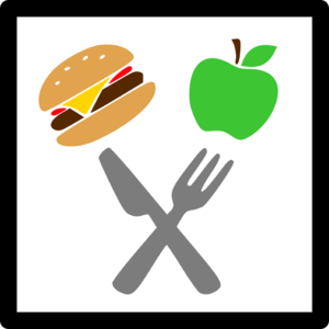 Design du badge "nourriture/cuisine"