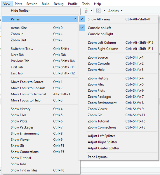 Fichier:RStudio view panes menu.png