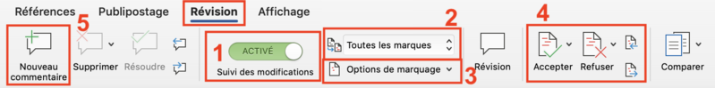 Fichier:Microsoft Word - onglet révision.png