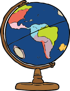 Représentation d'un globe terrestre