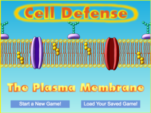  Ecran de titre du jeu Cell Defense