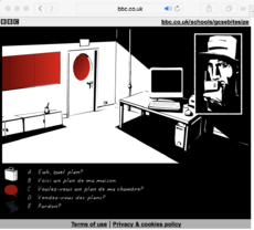 Personage non-joueur donne des instructions au joueur que doit ouvrir la porte signalé en rouge