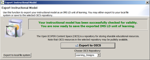 Exporting the unit of learning to the Open ICOPER Content Space