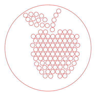 Apple: Resulting bling pattern made with tiled clones