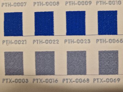 Manual patterns (defined by several lines, on top) and combined patterns (bottom) in Embroidery Office