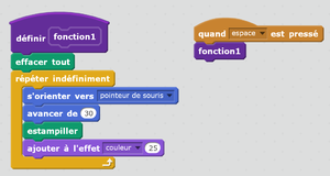 Création d'un bloc dans Scratch