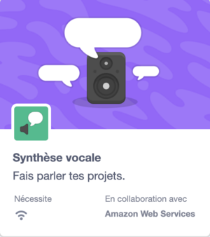 Extension synthèse vocale