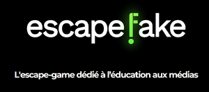 Logo du jeu vidéo pédagogique "Escape Fake"