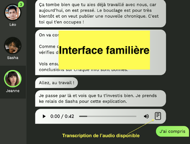 Interface familière Escape Fake