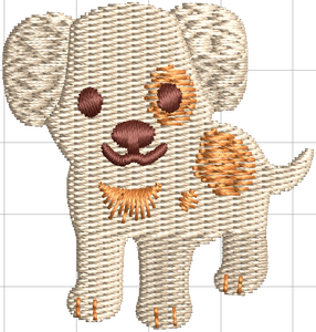 Numérisé avec Embroidery Office 31 : tatamis légers pour les tâches, orientés dans le sens de la couture du tatami du corps.