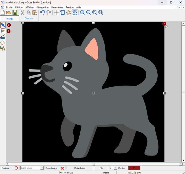 Cross Stitch GEM de Hatch 3 en mode "image"