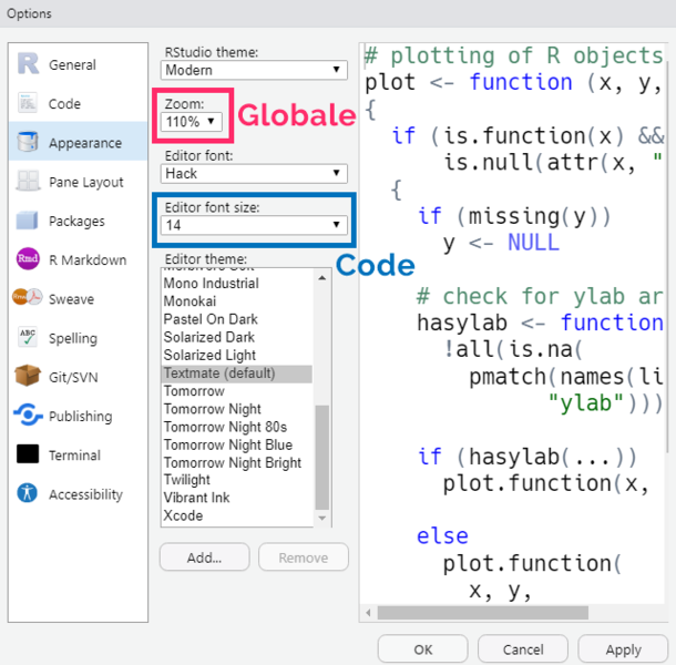 Fichier:RStudio interface appearance.png