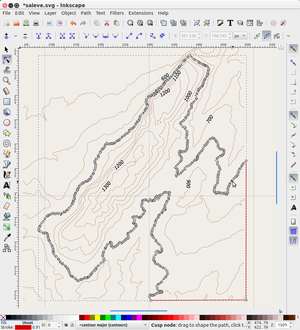 Salève. Tedious contour repairing work.