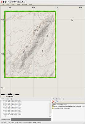 Salève. Just the contour lines