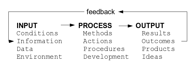 Input-process-output paradigm (Edmonds et al., 1994)