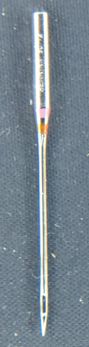 Metallic needle 80/12 with color codes Schmetz (Bernina). Has a big eye.